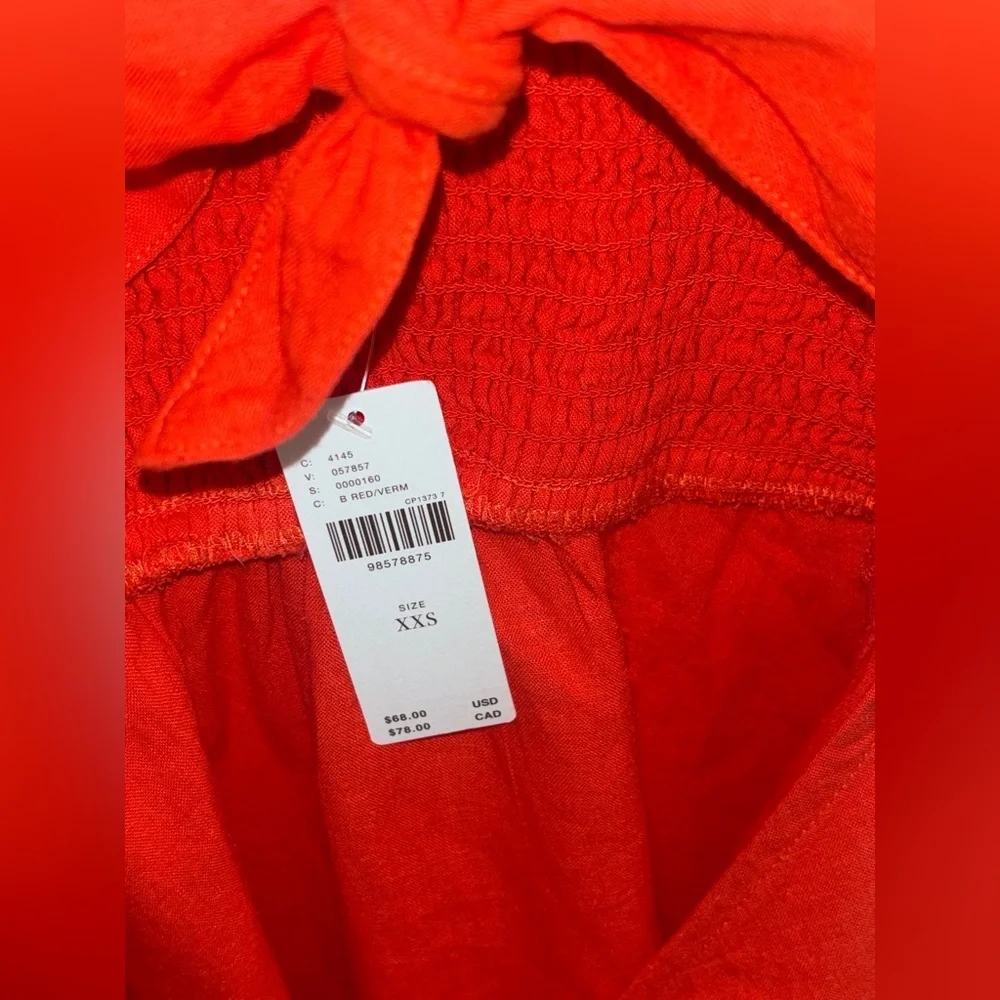 NWT Anthropologie Linen Blend Orange Tank(First Picture is True Color) Size: XXS - Picture 4 of 4